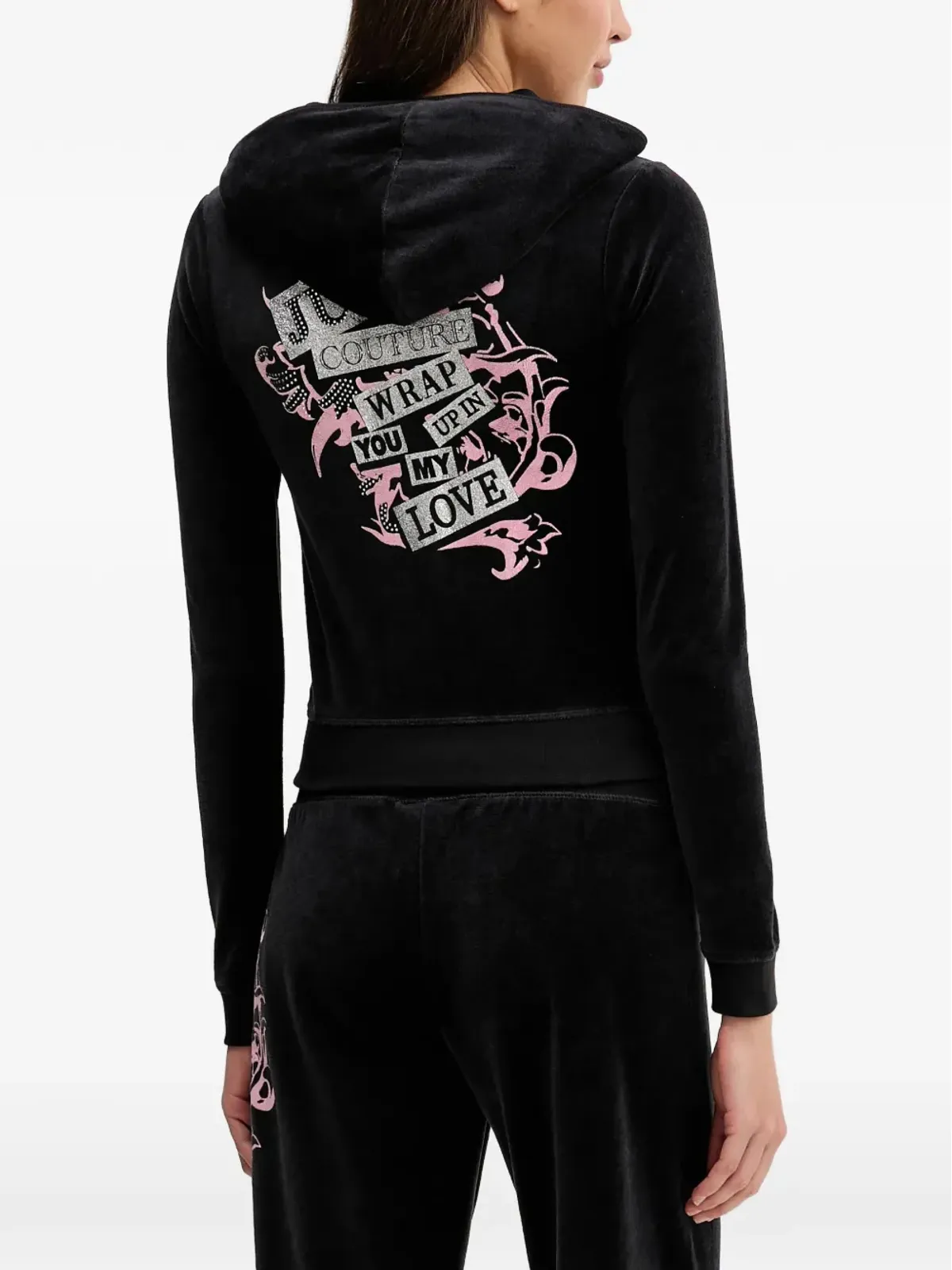 Juicy Couture Wrap You Up ジップアップフーディ - Black - 画像3