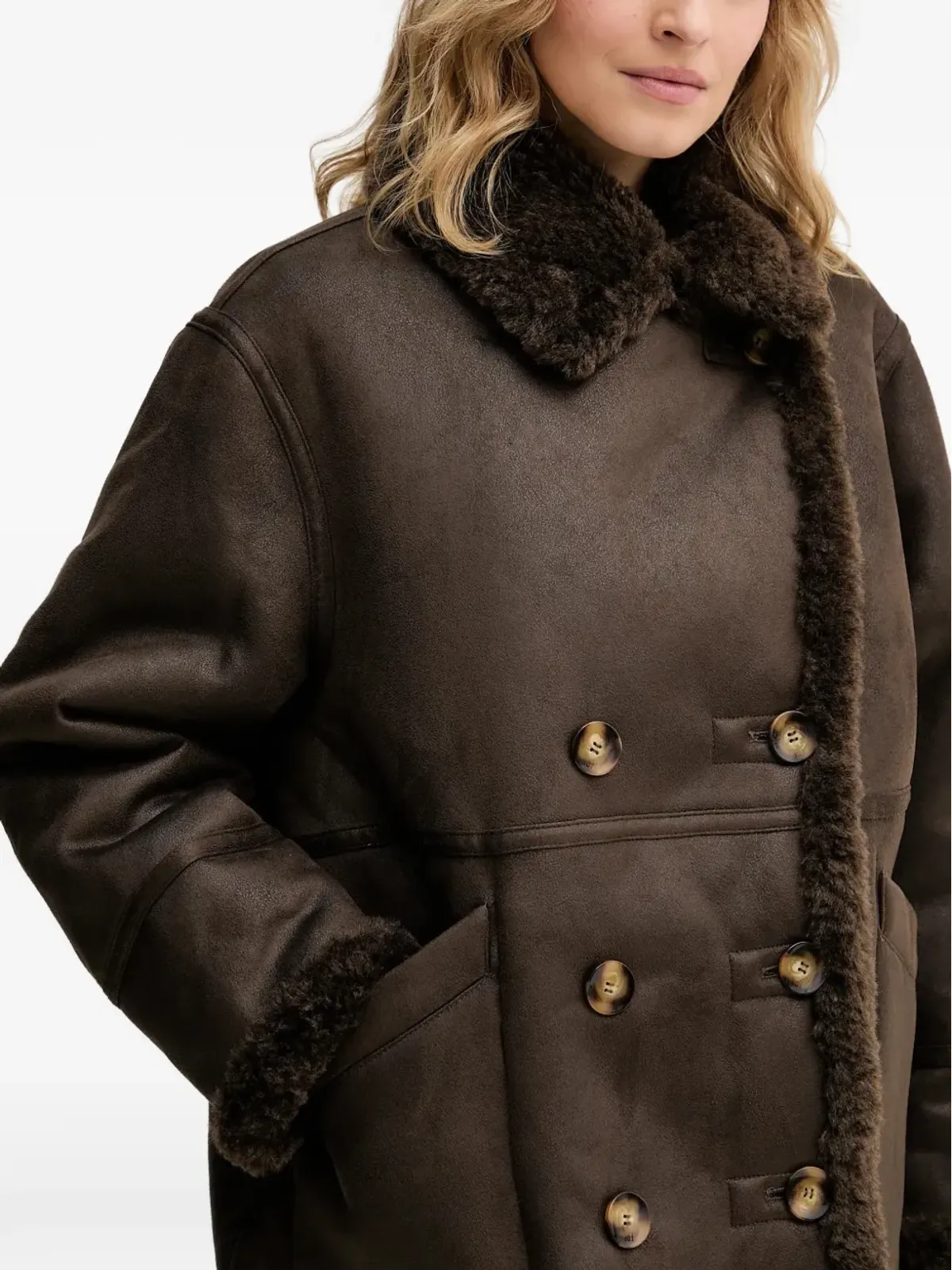 Pedro Del Hierro ボタン付きダブルブレストコート - 画像5