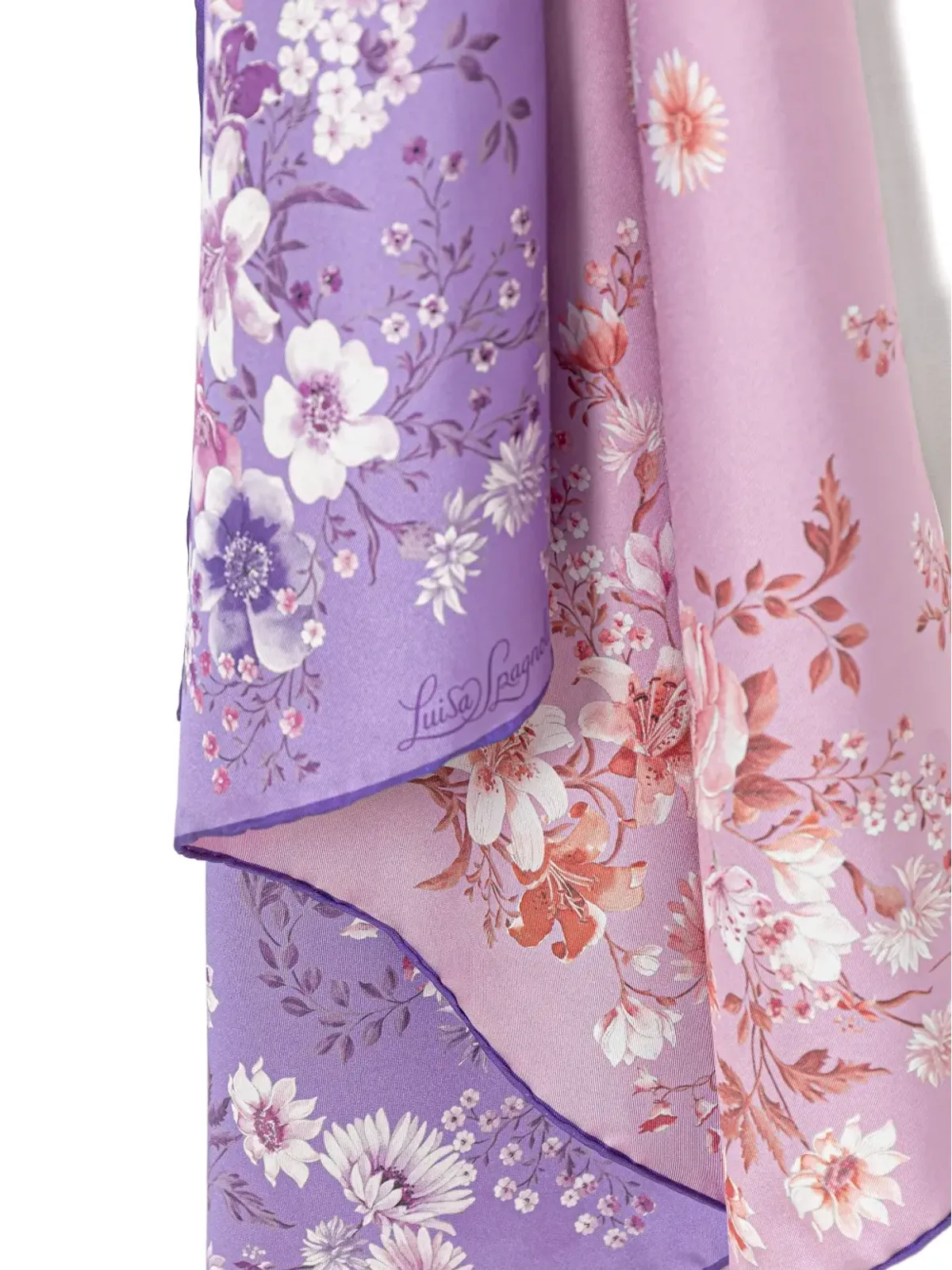 LUISA SPAGNOLI Risoluto silk foulard - Purple - 画像3
