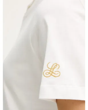 LUISA SPAGNOLI Balearica lurex-detail Tシャツ（ホワイト） - サムネイル5
