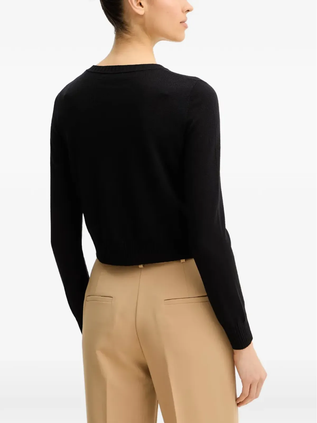 LUISA SPAGNOLI Merletti cropped cardigan - Black - 画像3