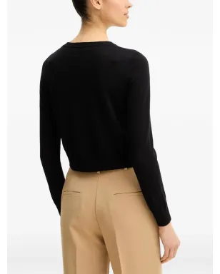 LUISA SPAGNOLI Merletti cropped cardigan - Black - サムネイル3