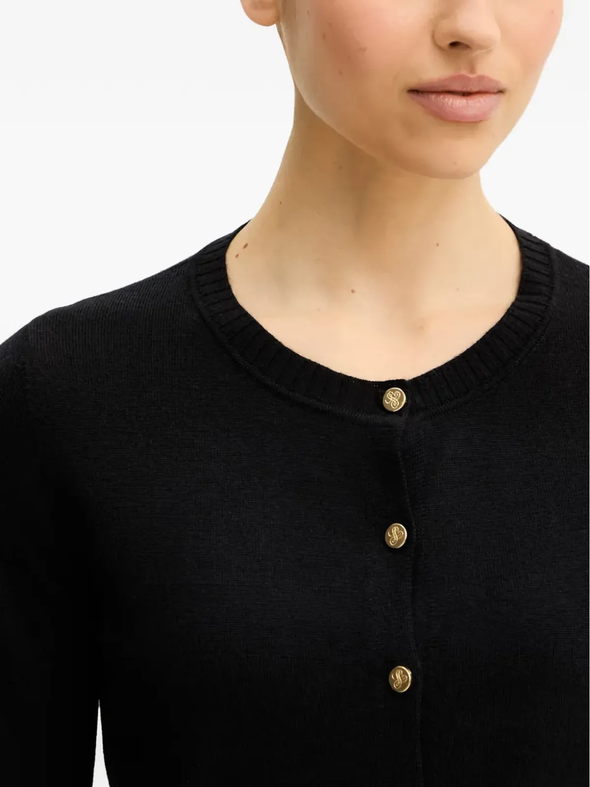 LUISA SPAGNOLI Merletti cropped cardigan - Black - 画像4