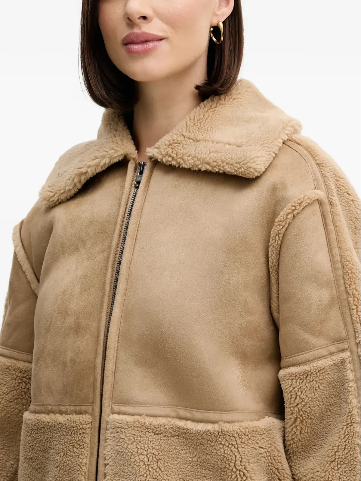 Pedro Del Hierro シアリングジップドジャケット - 画像4