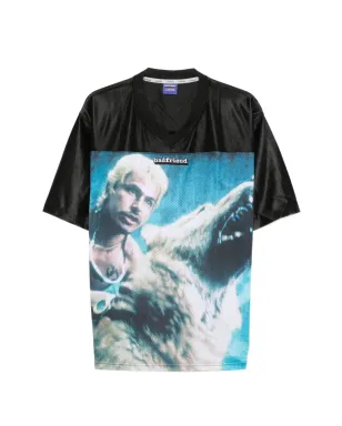 BADFRIEND プリントVネックTシャツ - サムネイル1