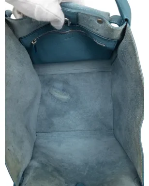 Celine Pre-Owned 2019 小粒グレインカーフスキン サッチェルバッグ - ブルー - サムネイル5