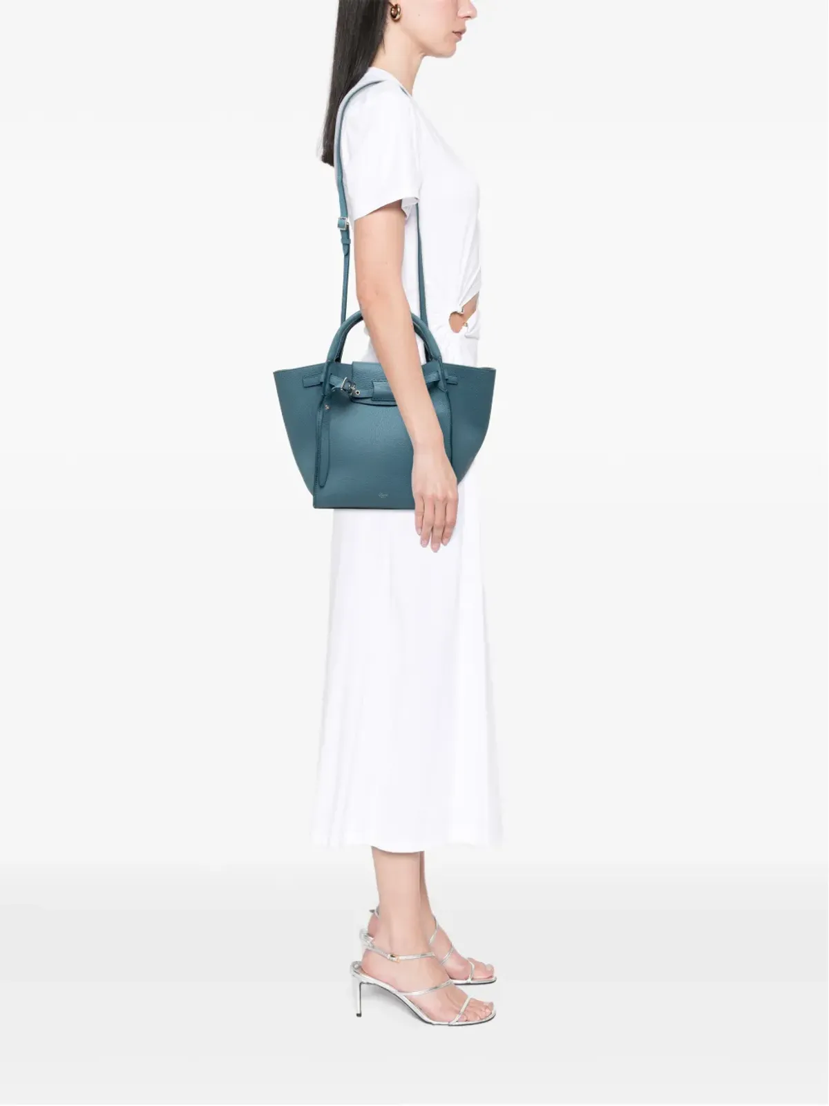 Celine Pre-Owned 2019 小粒グレインカーフスキン サッチェルバッグ - ブルー - 画像2