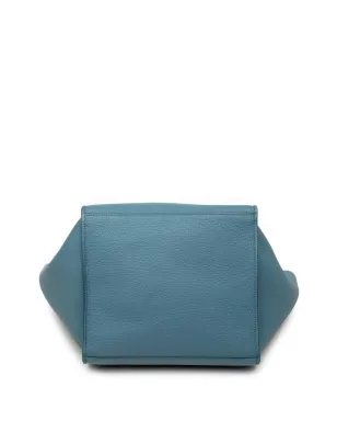 Celine Pre-Owned 2019 小粒グレインカーフスキン サッチェルバッグ - ブルー - サムネイル4