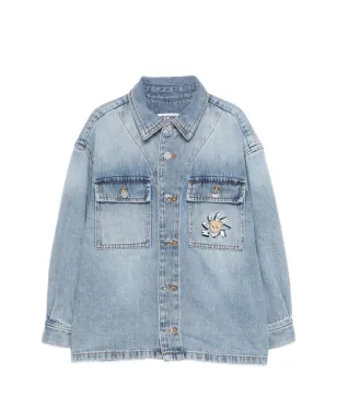 Moschino Kids ベアプリント デニムシャツ - サムネイル1