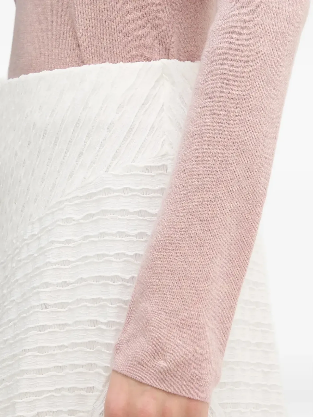 Pedro Del Hierro オフショルダー・フェザーカフスセーター - 画像5