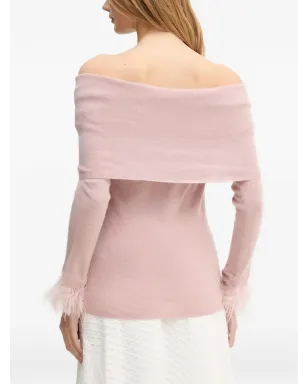 Pedro Del Hierro オフショルダー・フェザーカフスセーター - サムネイル3
