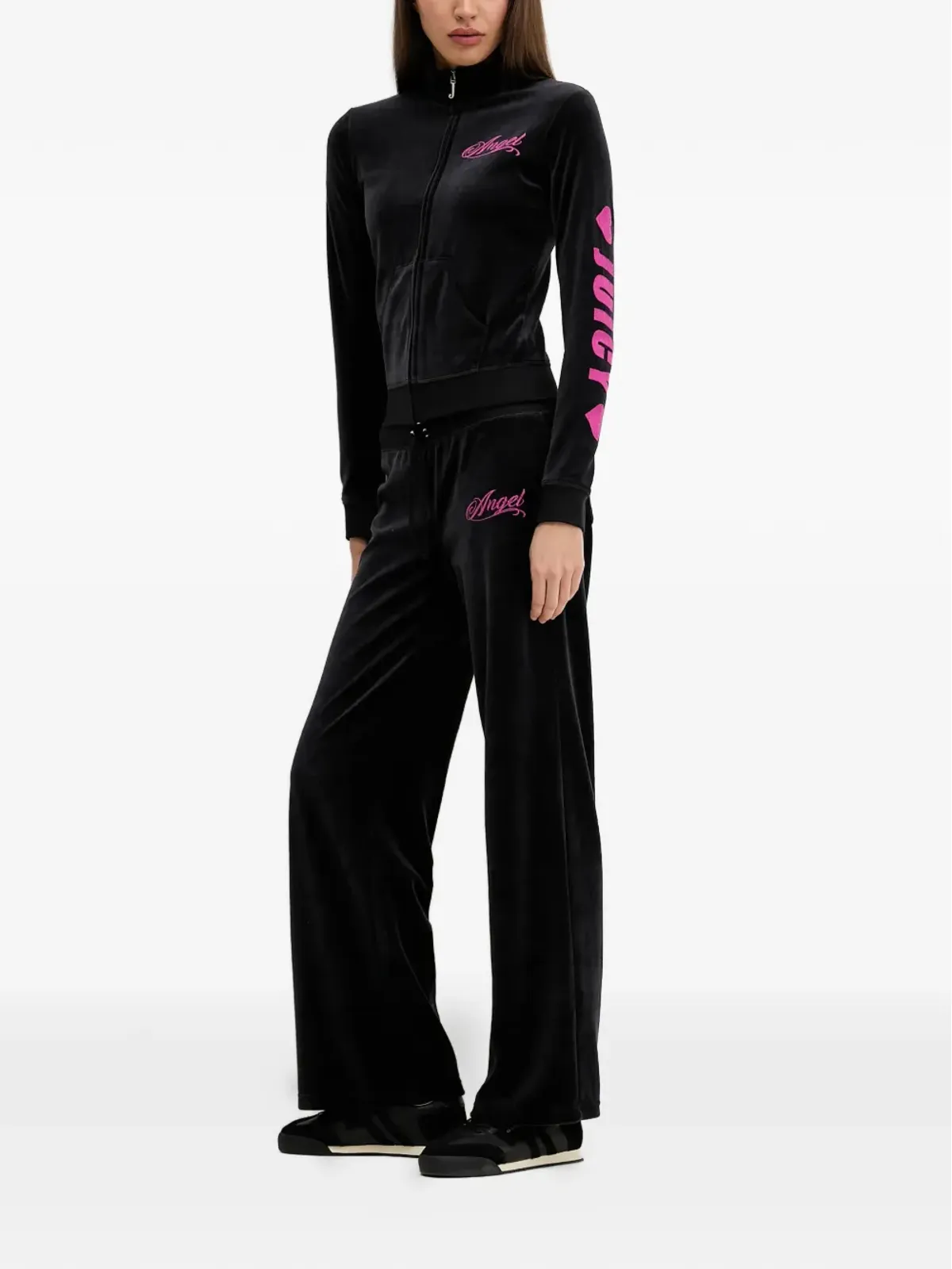 Juicy Couture ベルベット ジップアップ スウェットシャツ - 画像2
