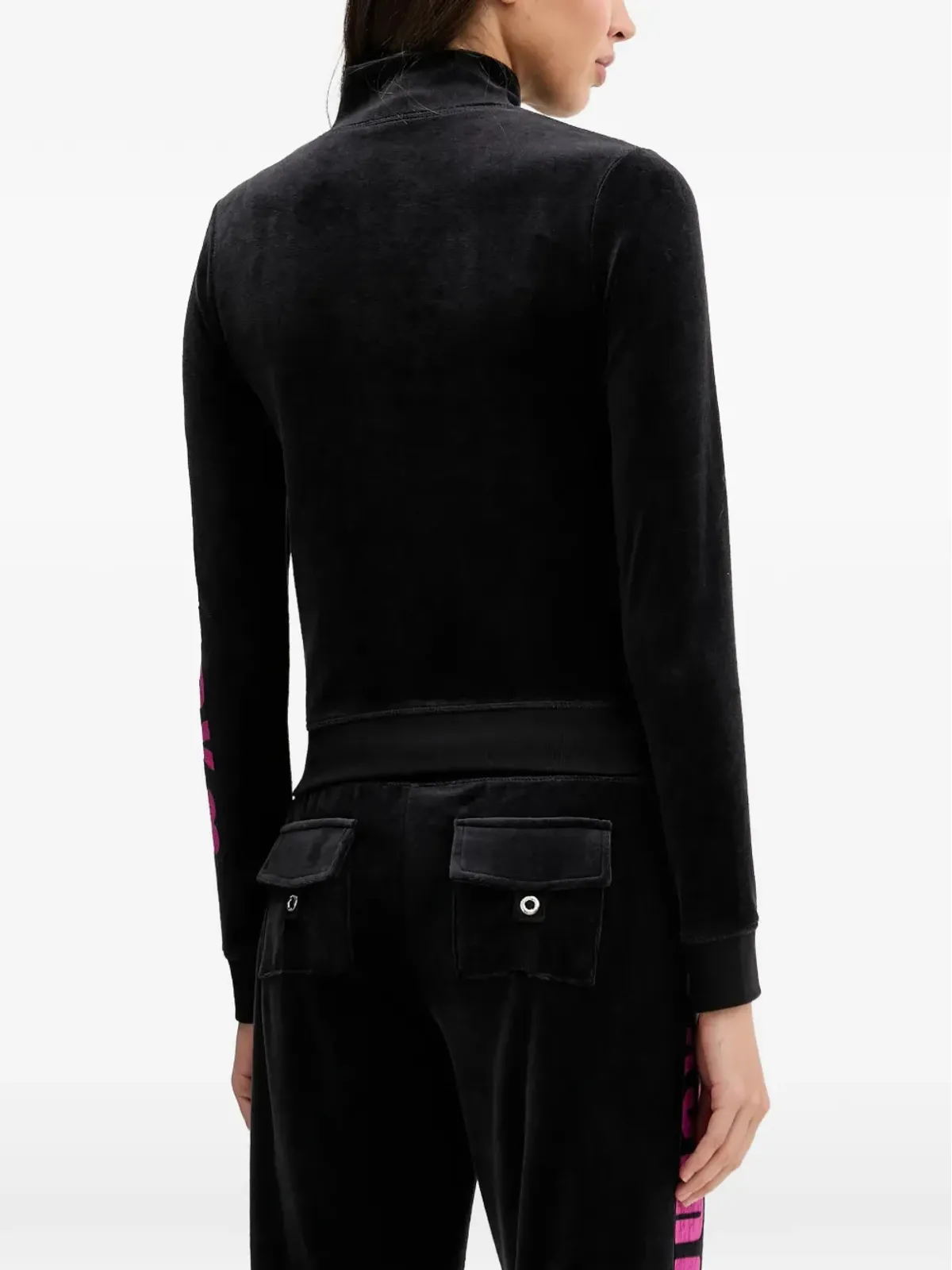 Juicy Couture ベルベット ジップアップ スウェットシャツ - 画像3