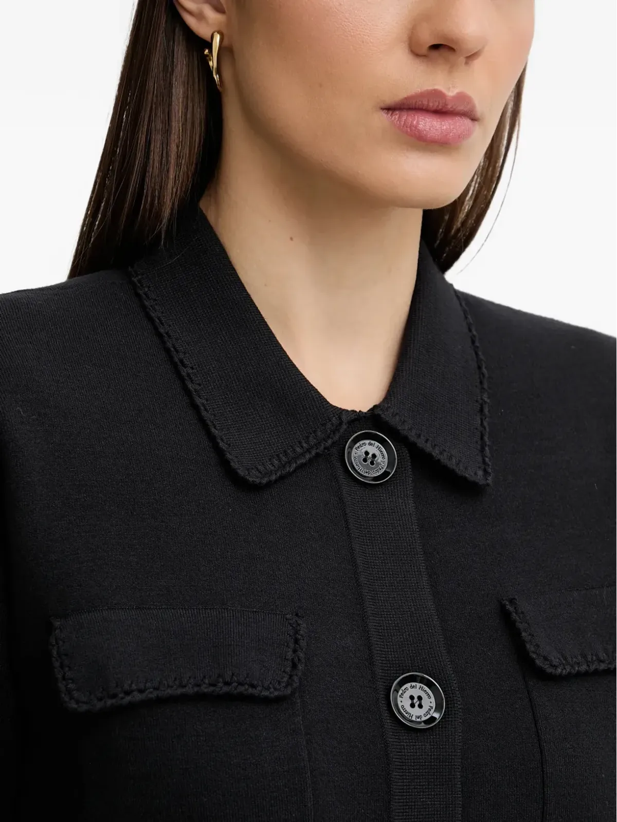 Pedro Del Hierro ポケットボタン付きクロップドジャケット - 画像5
