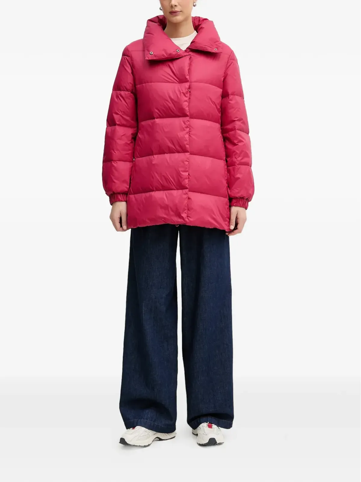 Benetton キルテッド・ファネルネック ジャケット - 画像2