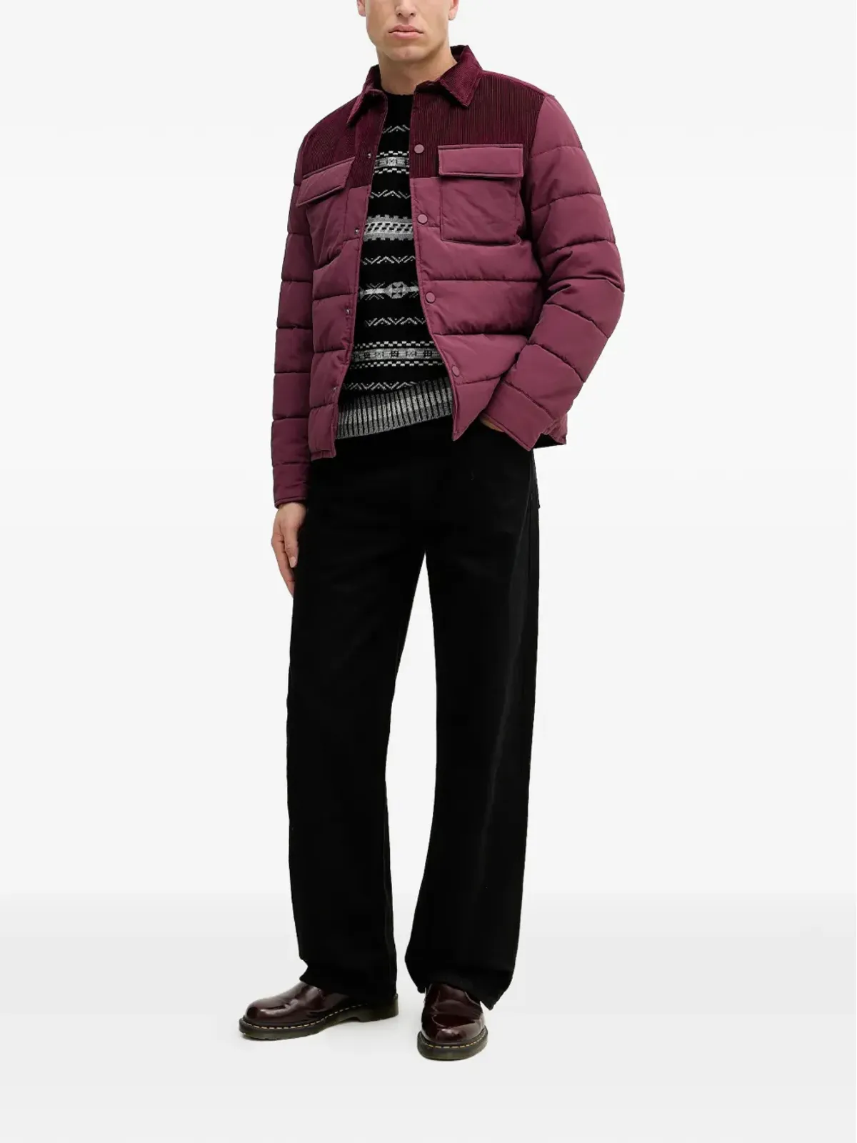 Benetton コーデュロイパディッドジャケット - 画像2