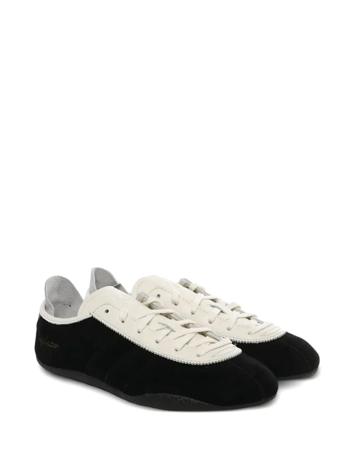 Y-3 signature leather sneakers - Black - 画像2