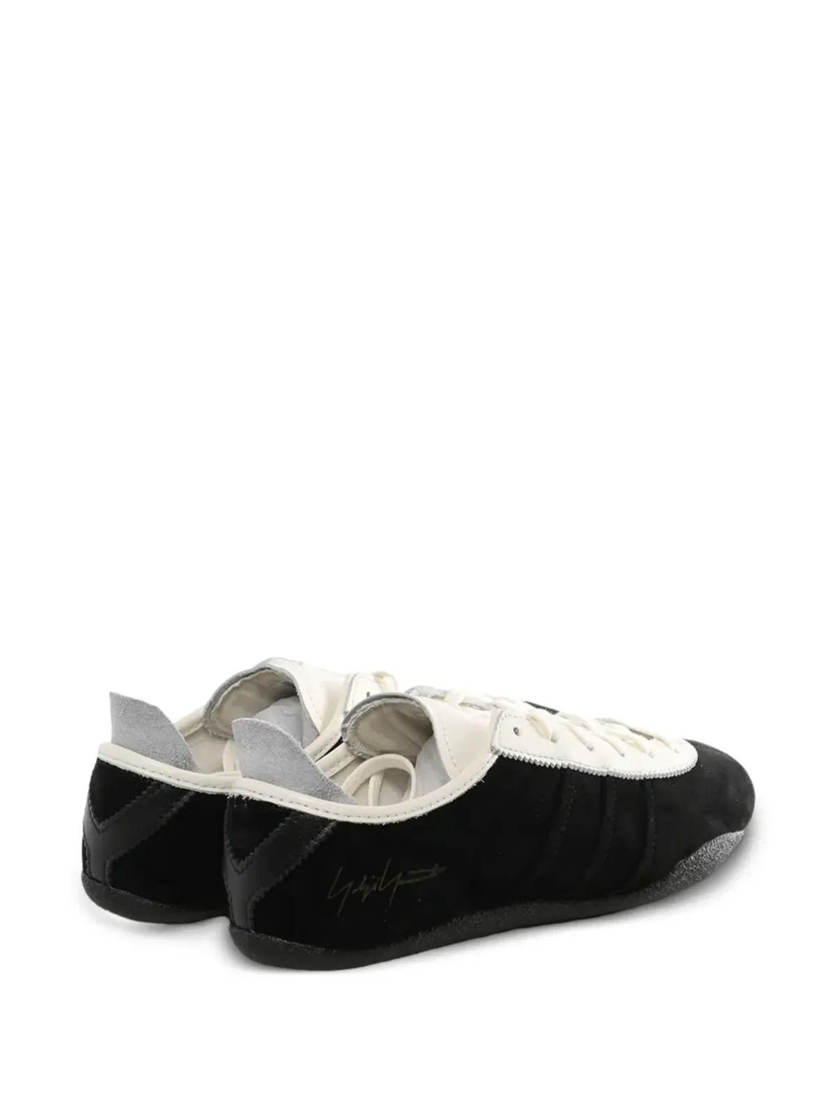 Y-3 signature leather sneakers - Black - 画像3