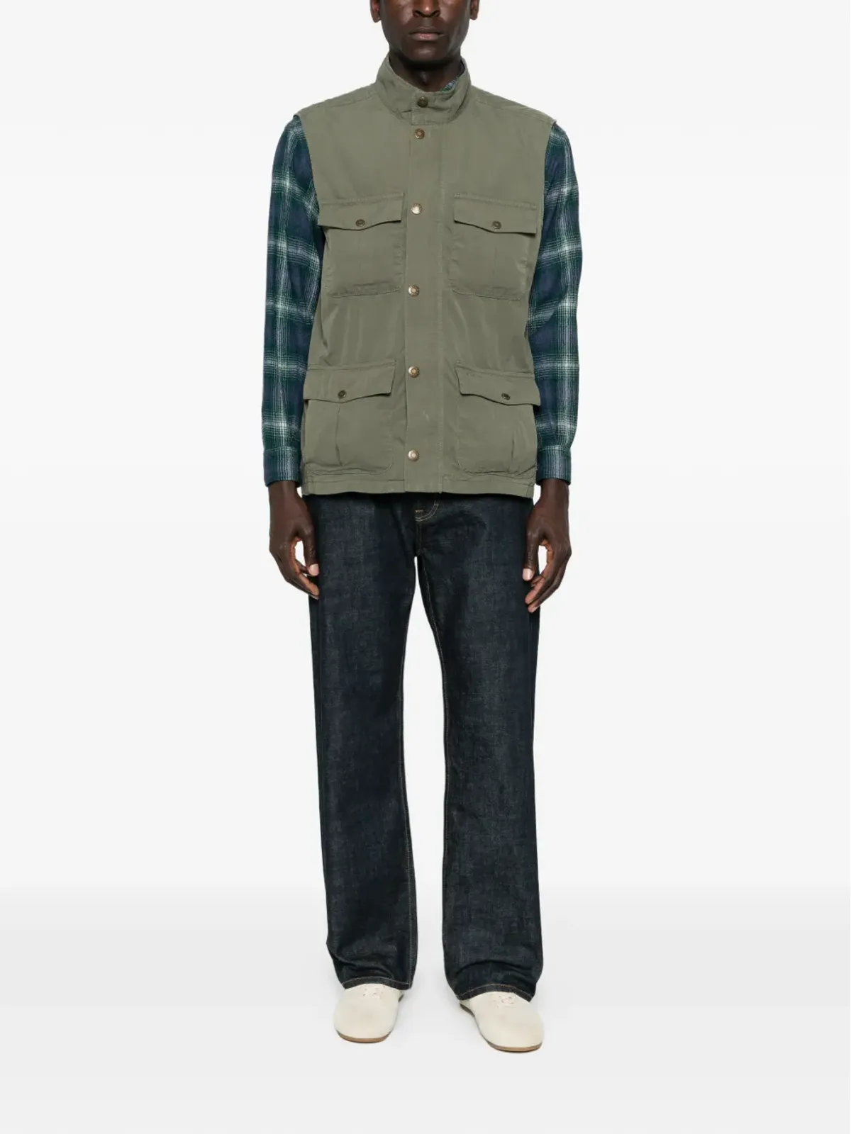 Barbour Corbridge ボタン付きポケットジレ - 画像2