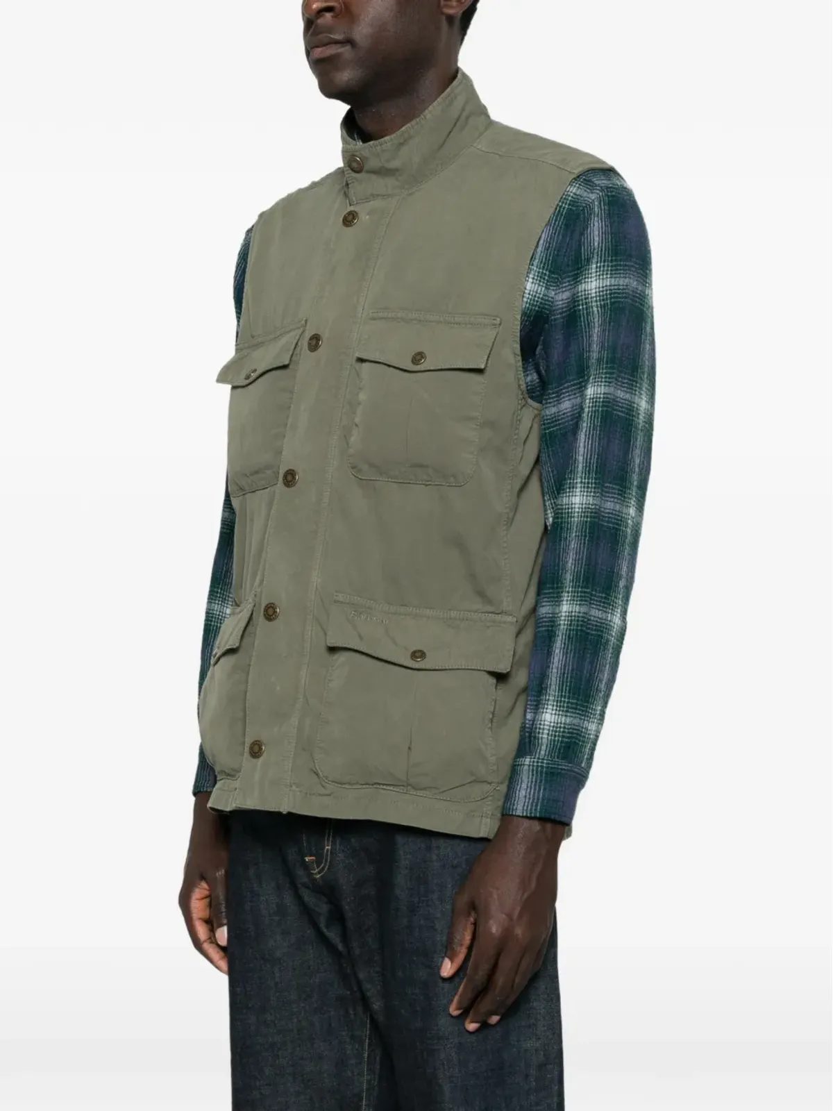 Barbour Corbridge ボタン付きポケットジレ - 画像3