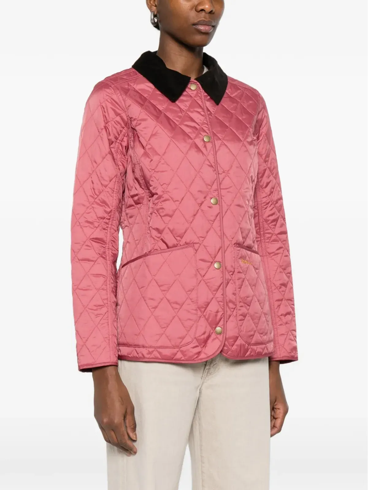 Barbour コーデュロイ襟付きキルティングジャケット - 画像3