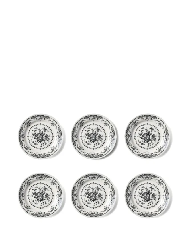 Bitossi Home Bitossi Home 花柄プリントのプレート（6枚セット）- ホワイトの商品画像