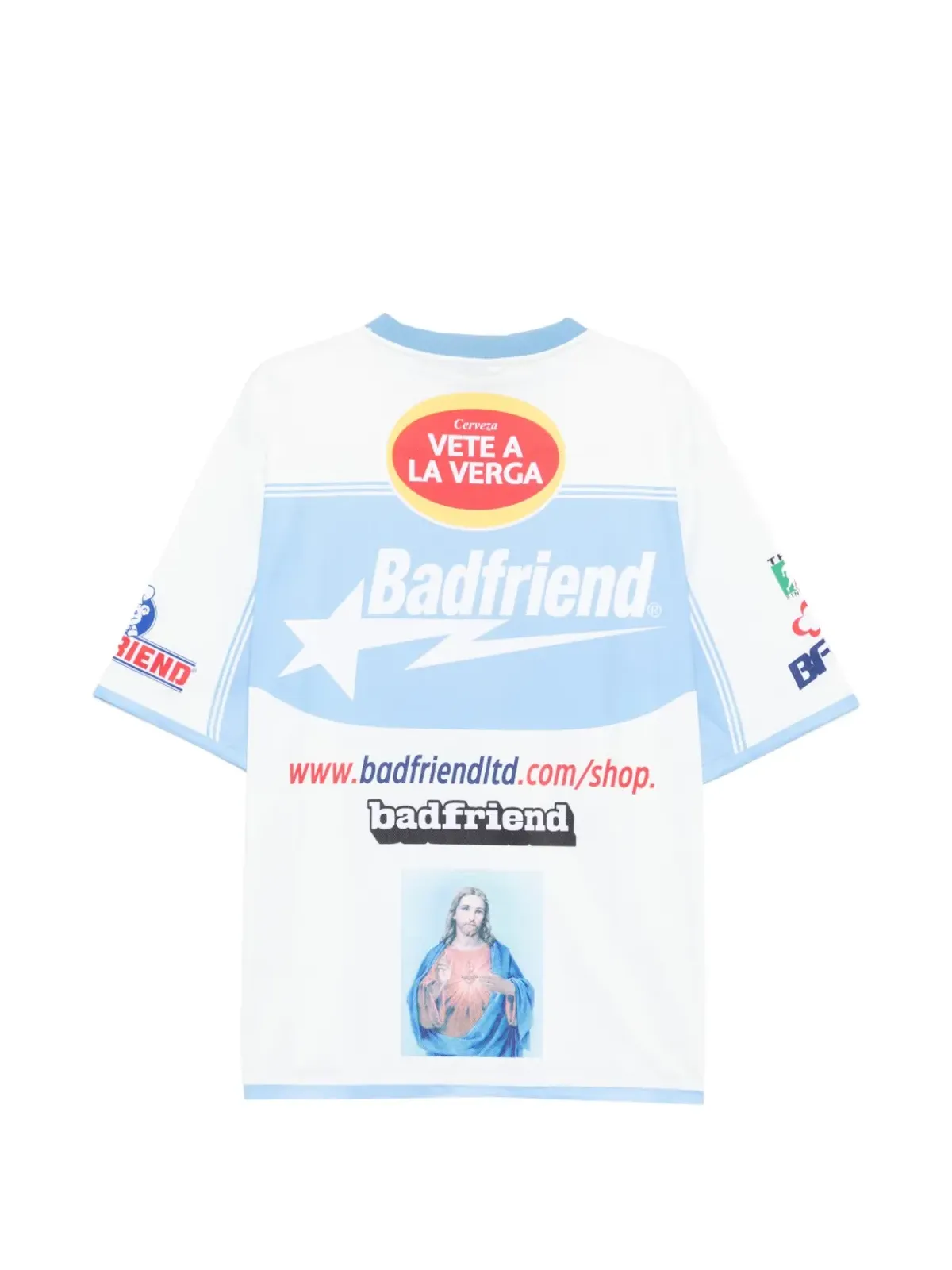 BADFRIEND Vネック グラフィックTシャツ - 画像2