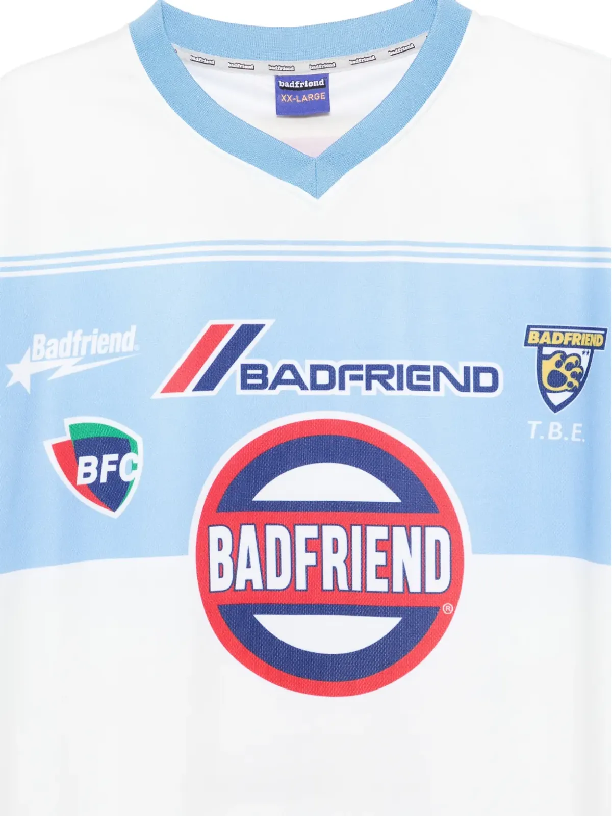 BADFRIEND Vネック グラフィックTシャツ - 画像3