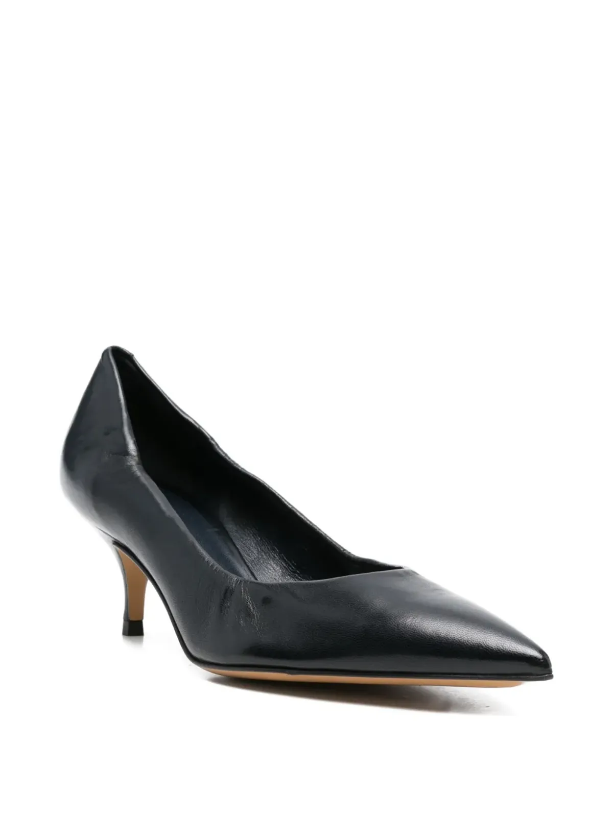 GUGLIELMO ROTTA Azelie pointed leather pumps - Blue - 画像2