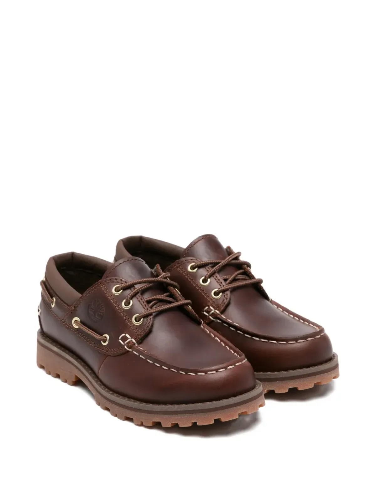 Timberland Kids アイレット付きレザーローファー - 画像1