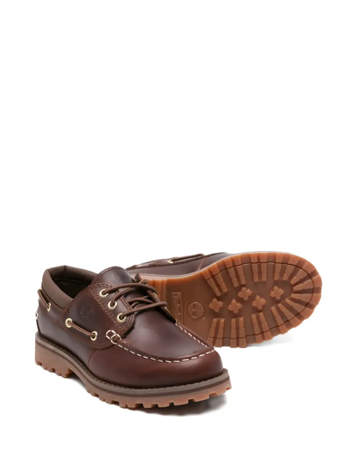 Timberland Kids アイレット付きレザーローファー - 画像2