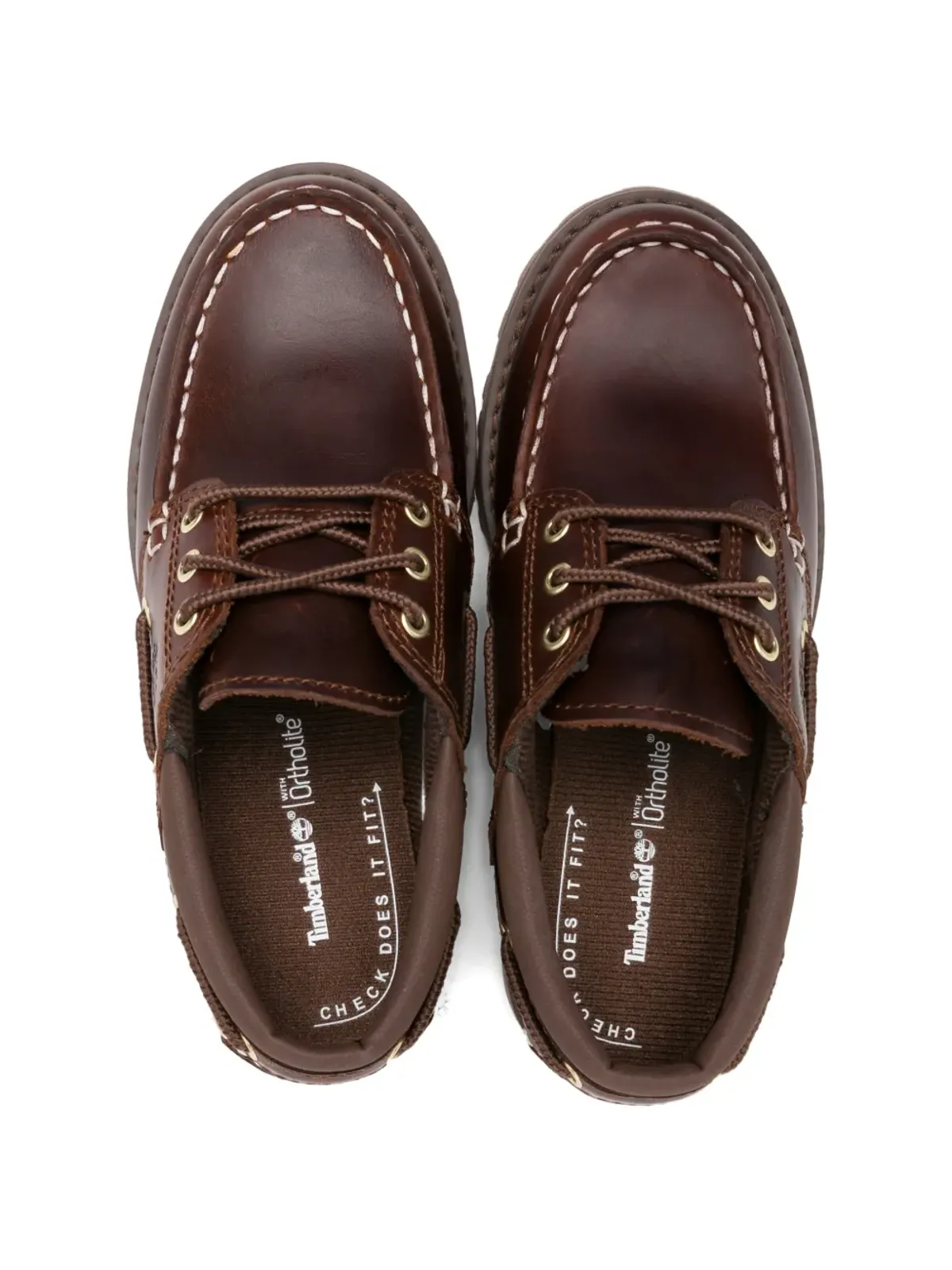 Timberland Kids アイレット付きレザーローファー - 画像3