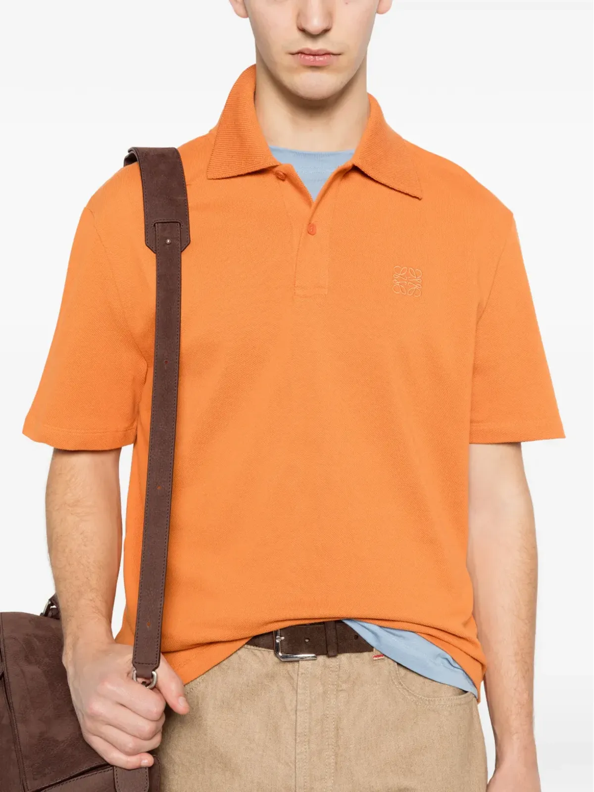 LOEWE logo-motif polo shirt - Orange - 画像5