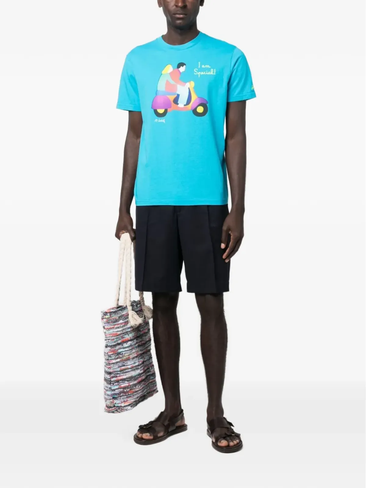 MC2 Saint Barth グラフィックプリント クルーネックTシャツ - ブルー - 画像2
