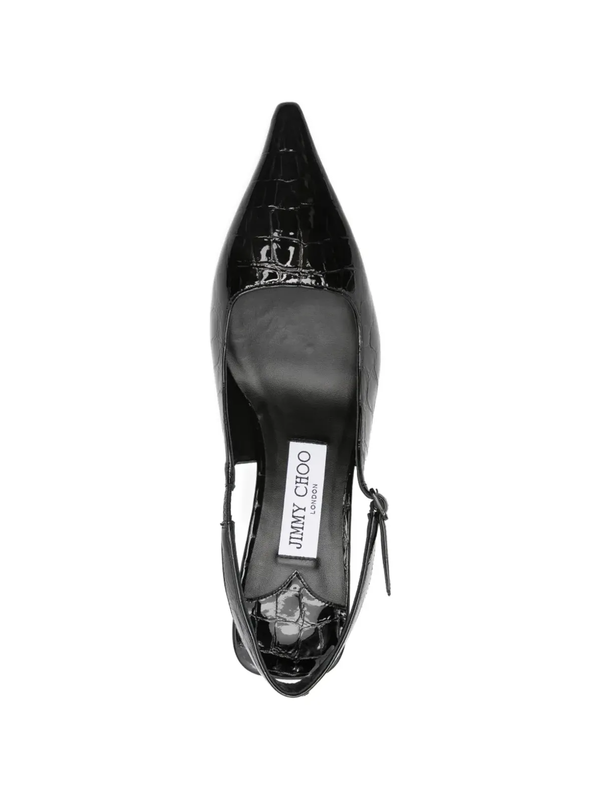 Jimmy Choo Amel ポインテッドトゥ クロコエフェクト スリングバック パンプス - 画像4