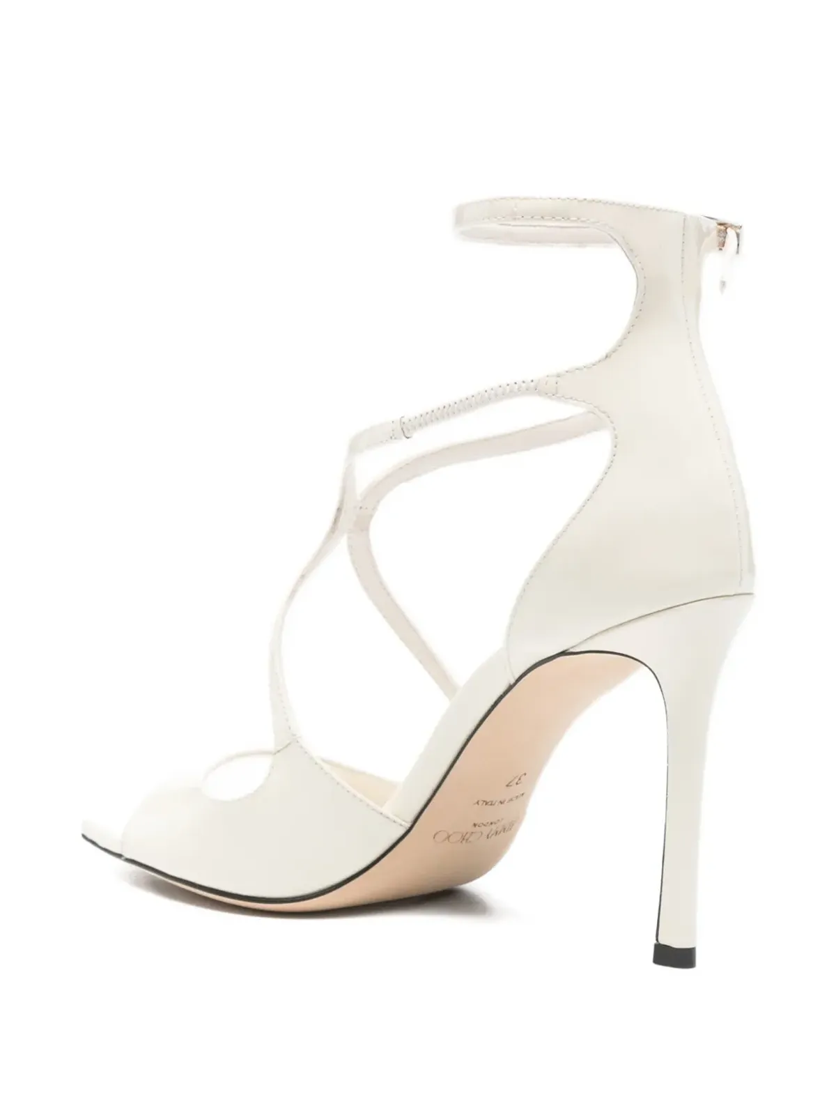 Jimmy Choo Azia エラスティックストラップサンダル - White - 画像3