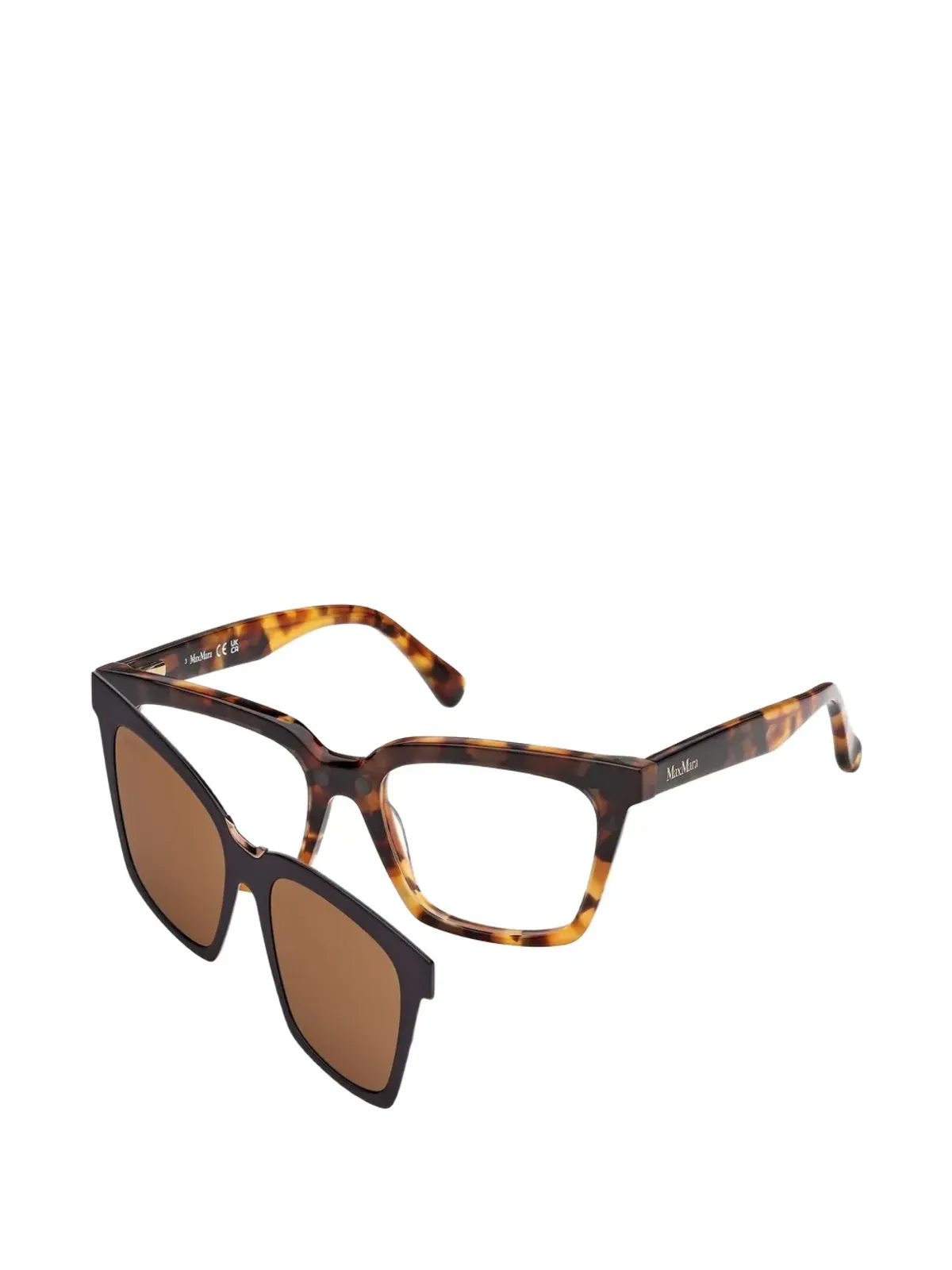 Max Mara Eyewear square glasses - Brown - 画像2