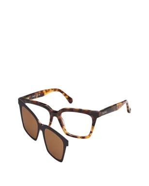 Max Mara Eyewear square glasses - Brown - サムネイル2