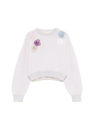 Simonetta 花アップリケセーター - Purple - サムネイル1
