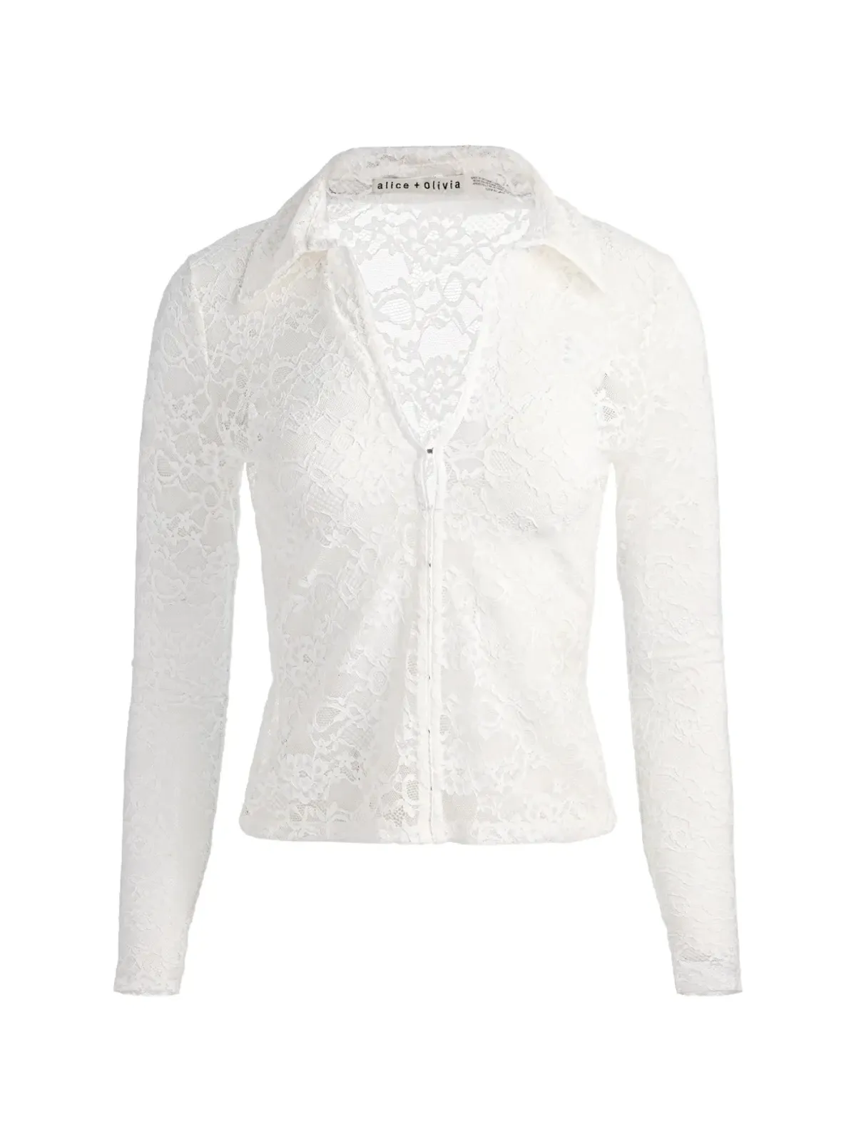 alice + olivia Kara lace button shirt - 画像1