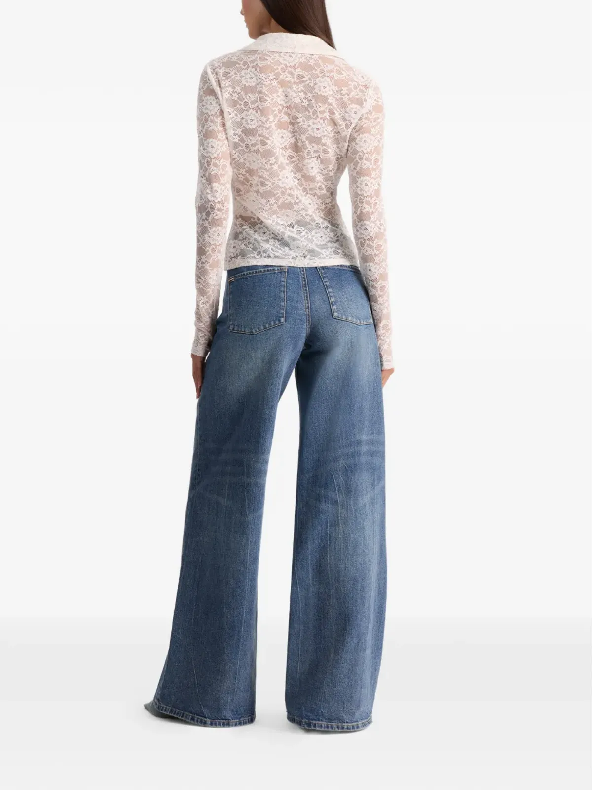 alice + olivia Kara lace button shirt - 画像4