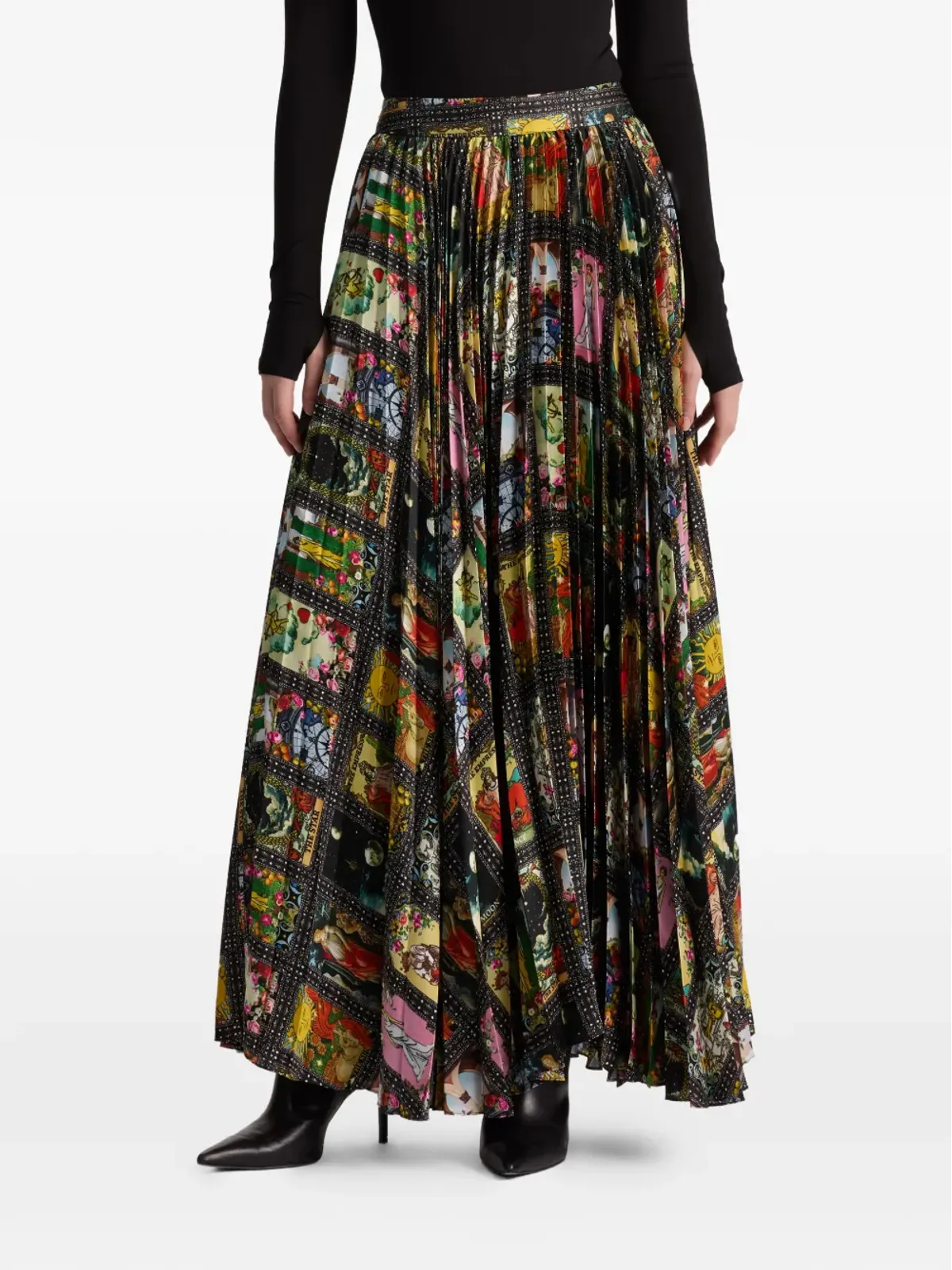 alice + olivia Katz プリーツプリント マキシスカート - 画像5