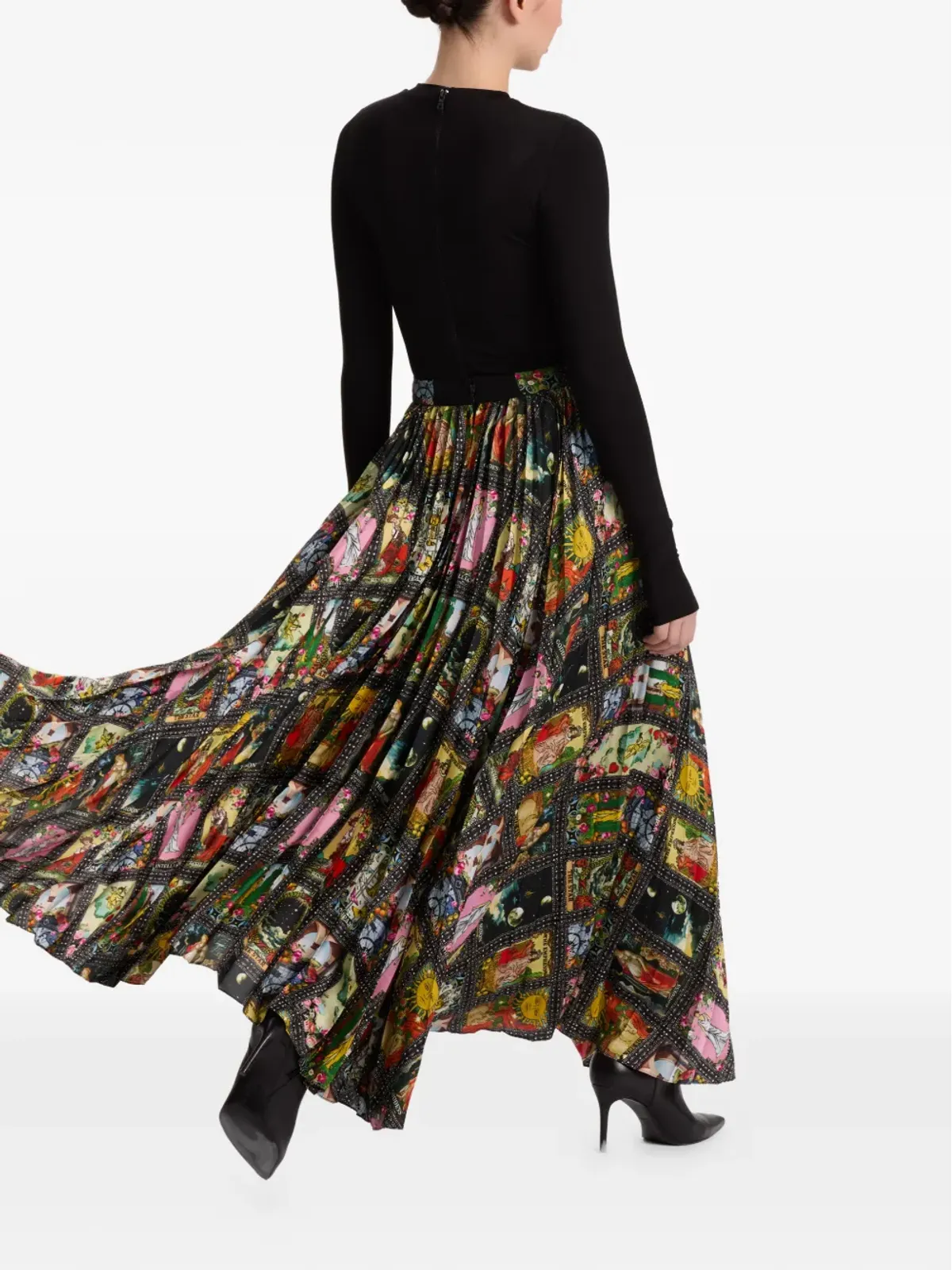 alice + olivia Katz プリーツプリント マキシスカート - 画像4