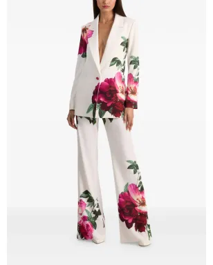alice + olivia Denny Boyfriend ノッチカラー花柄ブレザー（ホワイト） - サムネイル2