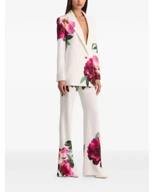 alice + olivia Denny Boyfriend ノッチカラー花柄ブレザー（ホワイト） - サムネイル3