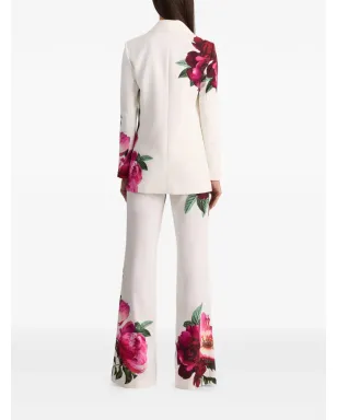 alice + olivia Denny Boyfriend ノッチカラー花柄ブレザー（ホワイト） - サムネイル4