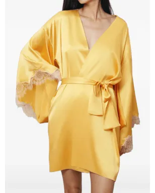 Gilda & Pearl レーストリム シルクローブ - サムネイル2