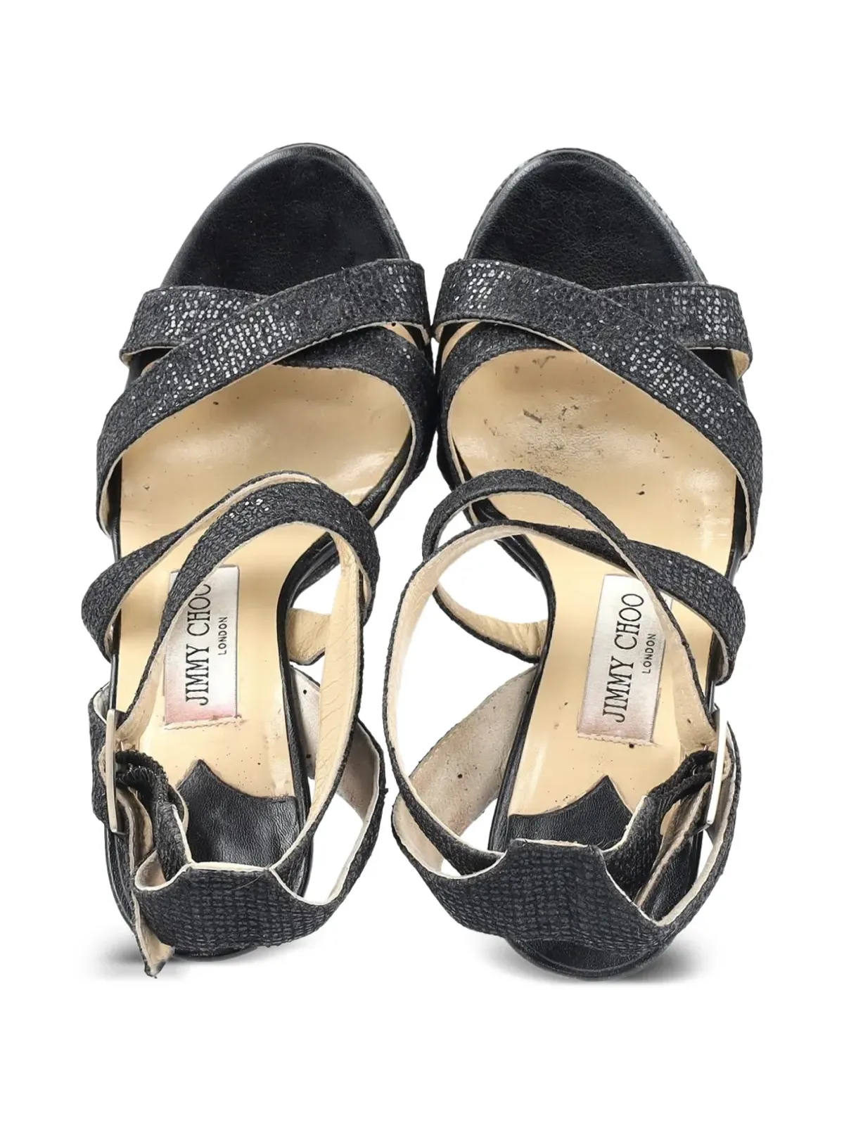 Jimmy Choo Pre-Owned グリッター付きプラットフォームサンダル - 画像5