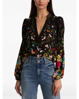 alice + olivia ヘレン フローラル Vネック ブラウス - サムネイル5
