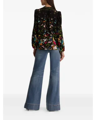 alice + olivia ヘレン フローラル Vネック ブラウス - サムネイル4